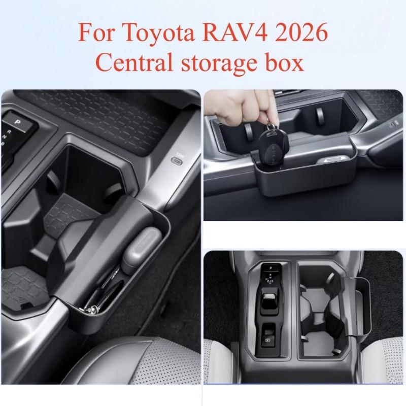 Подвесной ящик для хранения на центральной консоли, подходит для Toyota RAV4 2026, Аксессуары-органайзеры для салона автомобиля