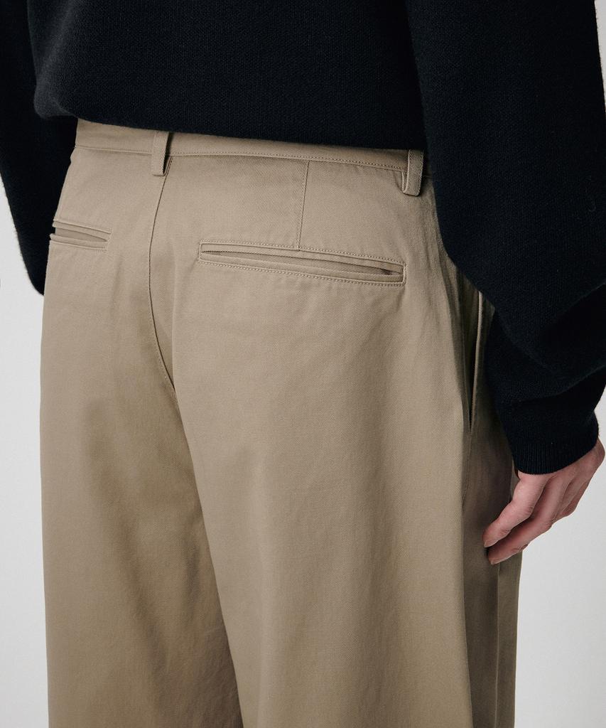 MUSINSA STANDARD Reverse Two-Tuck Wide Chino Pants [Beige]
