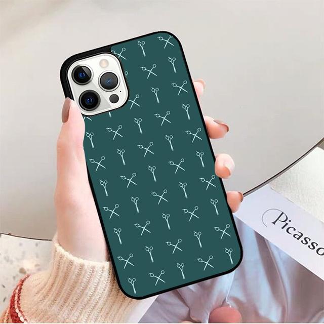 Парикмахерские Ножницы для Барбера Чехол для Телефона для iPhone 17 Air 16 16e 15 Plus для Apple 13 11 12 14 Pro Max Чехол coque fundas