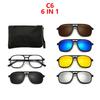 New Mirror Magnetic Attraction Polarized Sunglasses 6 Iin 1 Clip Cycling Glasses Dazzling Polaroid Men Sunglasses Women
