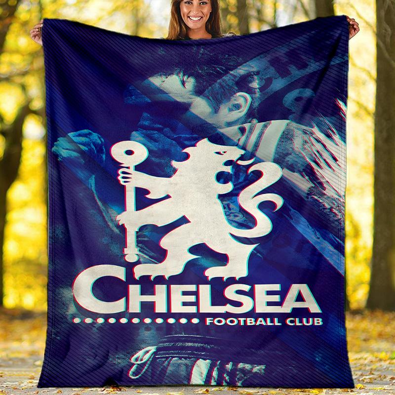 1pc C-Chelsea Theme Blanket - Digital Print, Polyester, Cozy for All Seasons, Perfect for Outdoor, and Travel