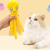 Игрушка для кошки Осьминог с пищалкой Пушистый щупальце-дразнилка Игрушка для кусания Устойчивый к жеванию Осьминог