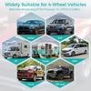 Универсальная система TPMS на солнечной батарее с ЖК-дисплеем — внешние/внутренние датчики, водонепроницаемость IPX7, система мониторинга в реальном времени