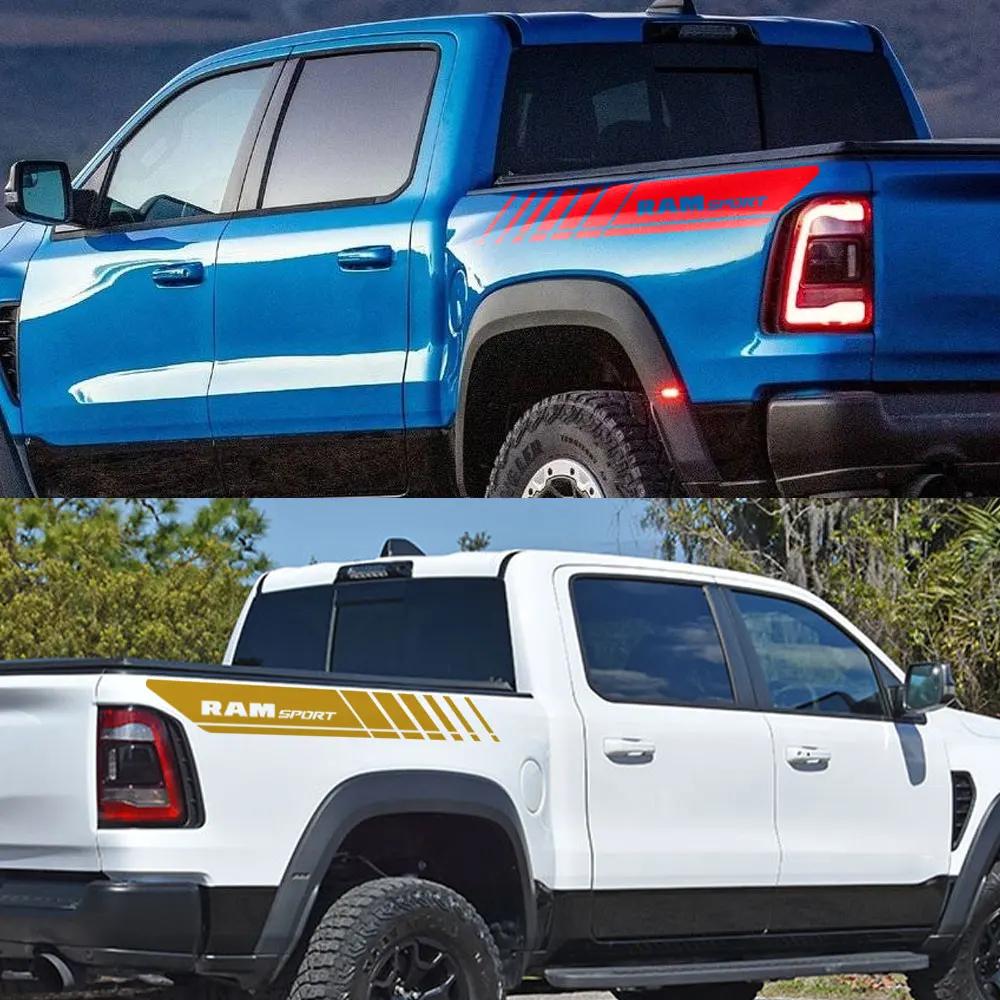 For Dodge RAM Car Stickers Sport Pickup Rear Trunk Side Decals Truck Graphics Letters Vinyl Decor Cover Auto Tuning Accessories WW15