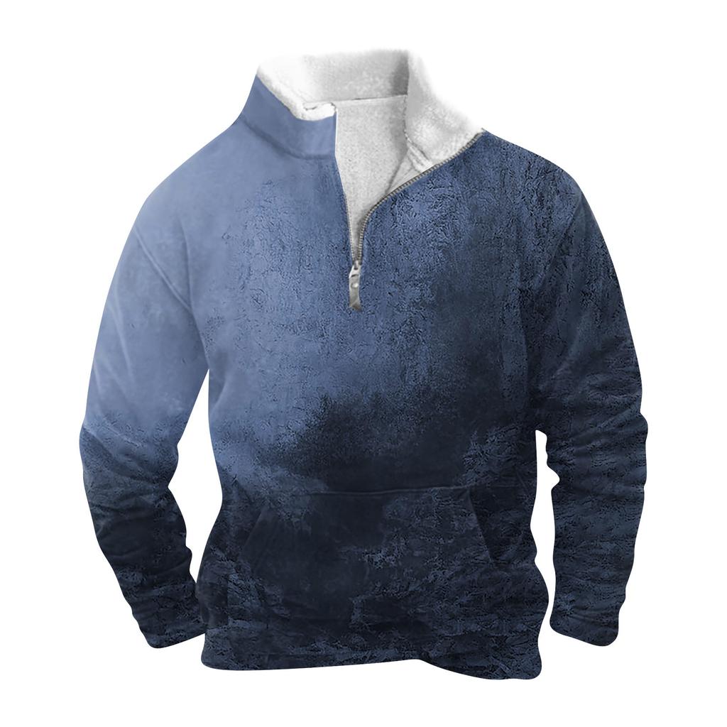 Весенне-осенняя мужская толстовка с воротником-стойкой на открытом воздухе, повседневные свитера, топы