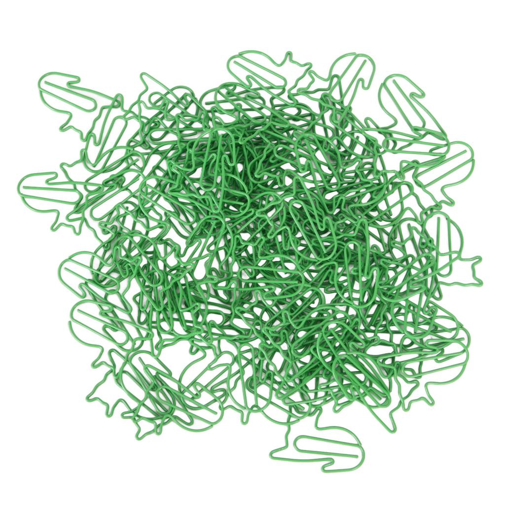 100 шт. Зеленые милые скрепки в форме кошки, забавные закладки, органайзеры для документов, забавный план закладок