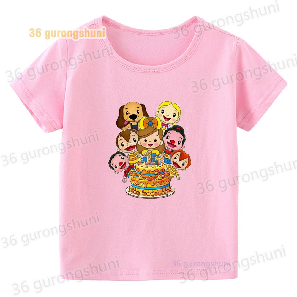 Cartoon Bely y Beto Tshirt Girl pink T Shirt summer Tops tee Kids Clothes T Shirts Girls T-shirts children Short Sleeve