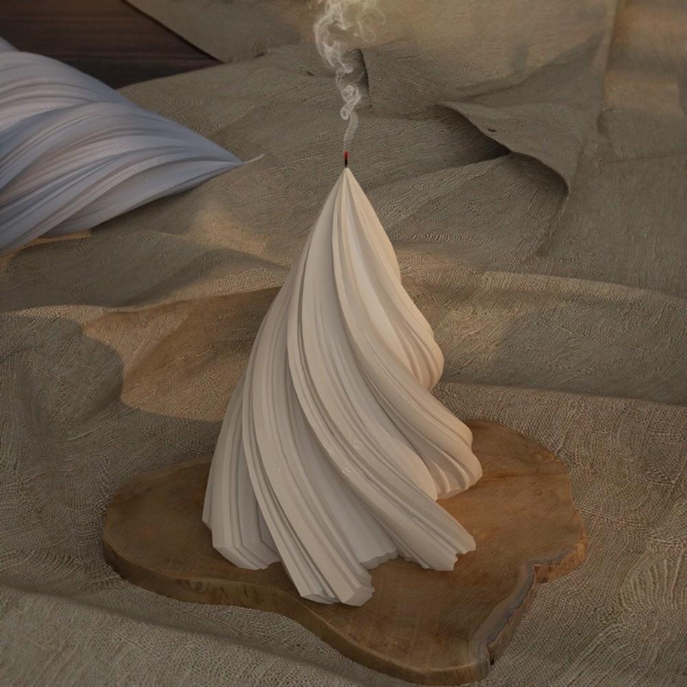 Новая силиконовая форма для ароматических свечей, для изготовления поделок, абстрактное искусство, форма для конусных свечей, дизайн с завитками, форма для гипса и смолы, домашний декор