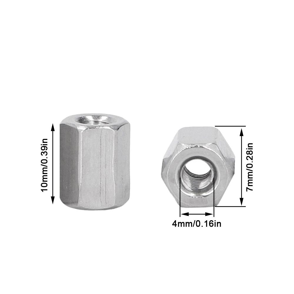 20pcs Fully Threaded Hex Coupling Nut Studding Connector Fastener Machine Installation