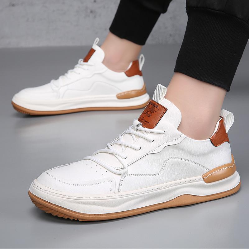 Fashion Lace-Up Male New Arrival Outdoor Skate Shoes Fashion Personality Men's Sneakers Genuine Leather Men's All-match Casual Shoes