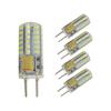 5 шт. Светодиодные лампы G4 Теплый белый Холодный белый 3 Вт AC/DC12V-24V Патрон GY6.35 Светодиоды 3014 Кукурузная лампа Для замены галогенной лампы