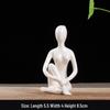 Yuxuan Modern Creative Yoga Girl Ceramic Ornament – Minimalist Home Décor Statue