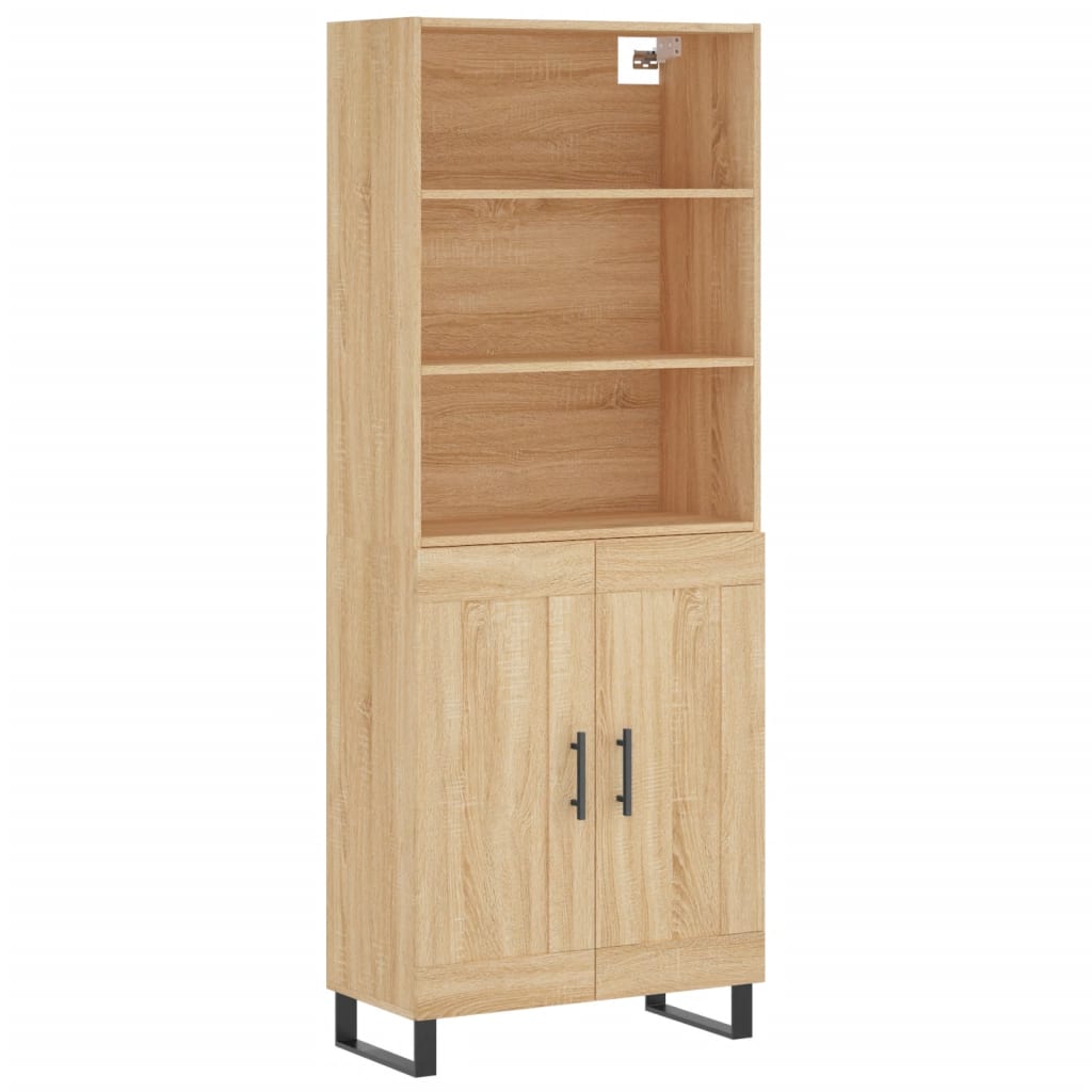 Высокий комод Sonoma Oak 69,5 x 34 x 180 см ДСП