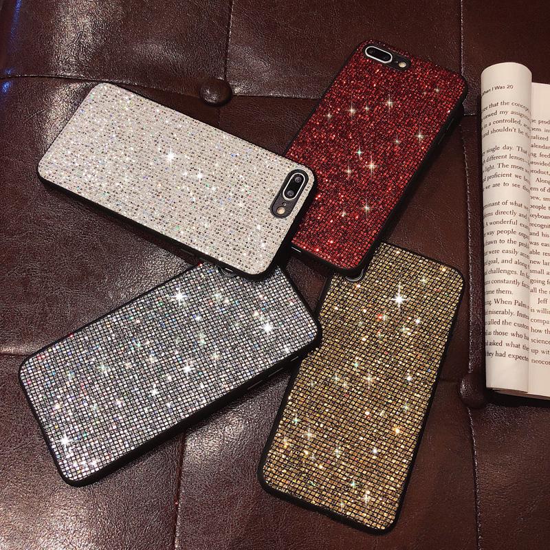Women Glitter Bling Phone Case Luxury Soft Protective Back Cover For iPhone Samsung Huawei Honor Xiaomi Redmi