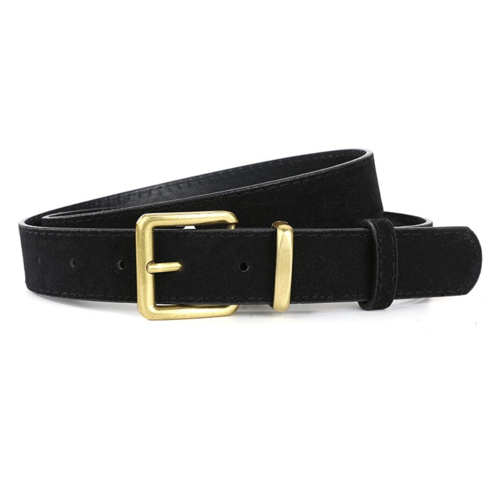 Trendy Pin buckle Suede Leather Belt Luxury Design Casual Business Waist Belt Retro Waistband For Women
