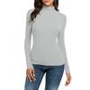 Women's Thermal Long Sleeve Shirts Slim Mock Turtleneck Pullover Basic Undershirts Compression Base Layer Top for Work Home Vacations