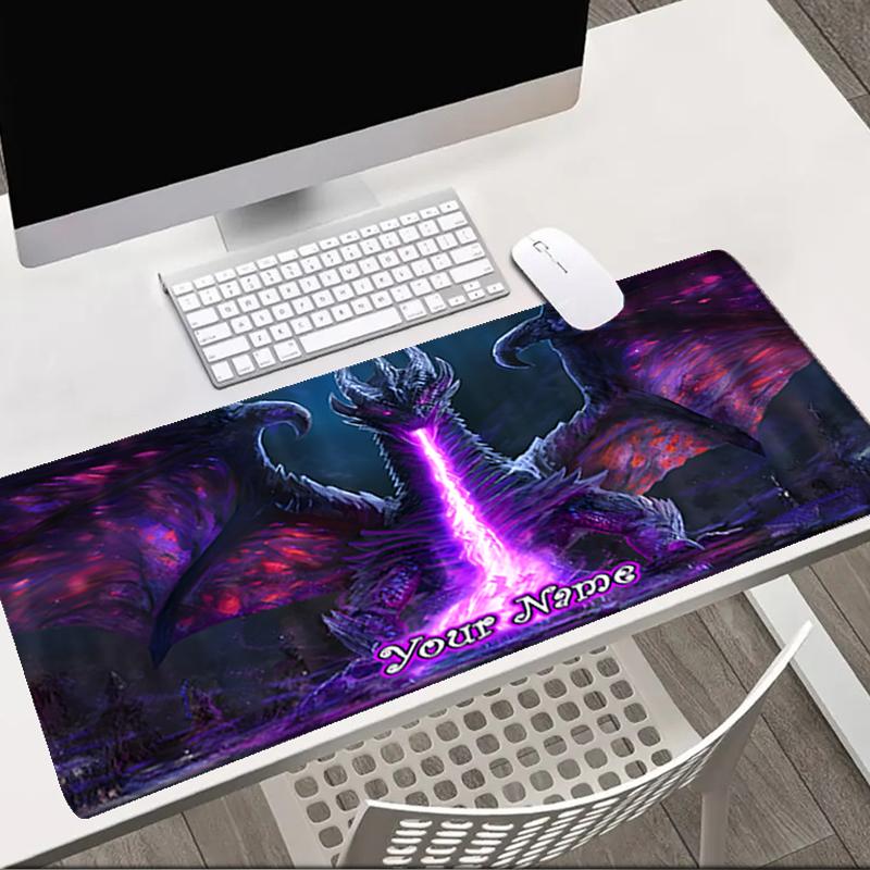 1PC Custom Name "Dragon's Mystic Flame" Mouse pad, keyboard and mouse desk pad, for computer notebook Birthday Gift For Any Room Or Office