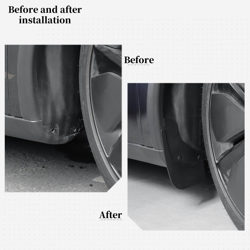 For Tesla Model Y 2025 Juniper Car Front Rear Wheels Fender TPE Anti-Snow Anti-Sand Fender Auto Car modification accessories