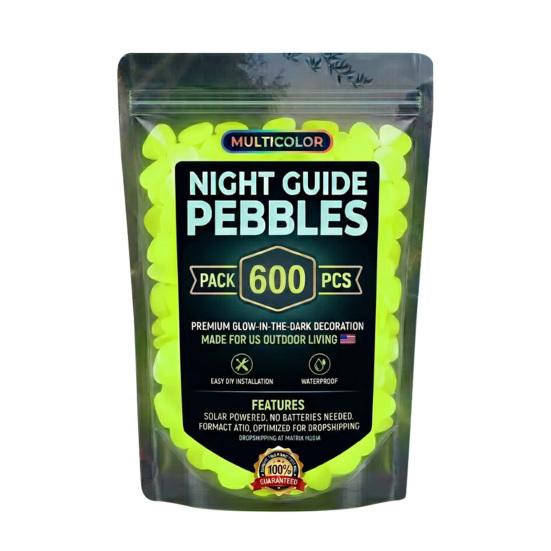 Resin Glow-in-the-Dark Pebbles, Night Guide Luminous Stones, Decorative Aquarium Fish Tank Rocks, Glow in The Dark Garden Stones, Glowing Stones for
