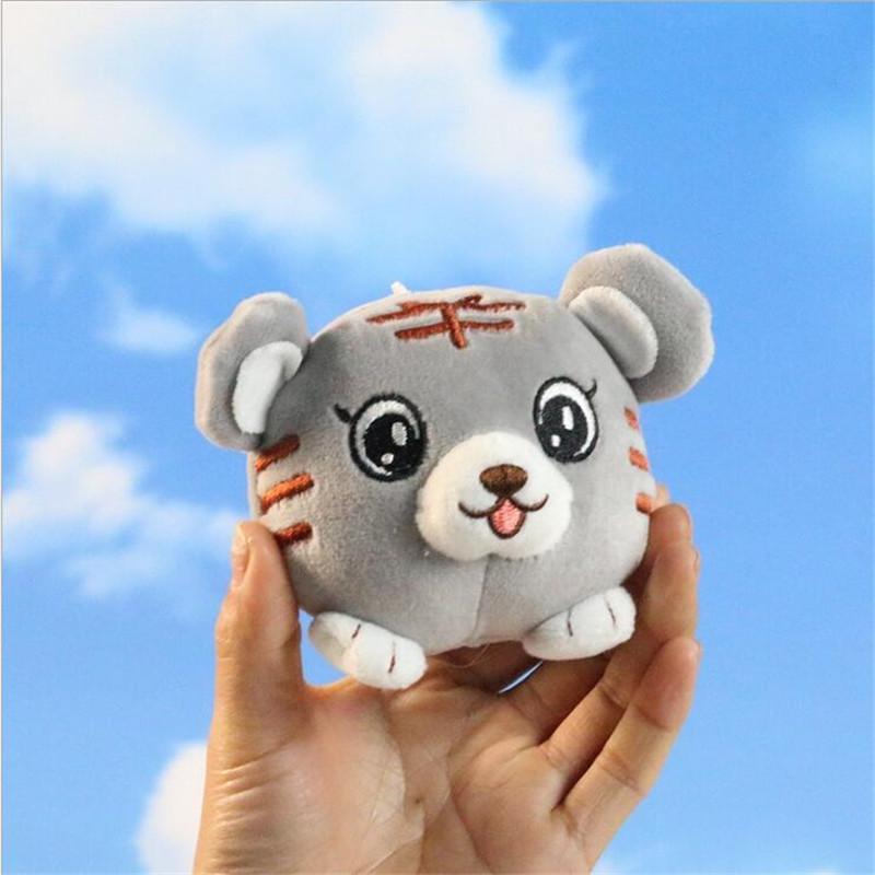 Милая супер мини-голова тигра плюшевая игрушка кулон в виде животного маленький талисман года тигра 10 см