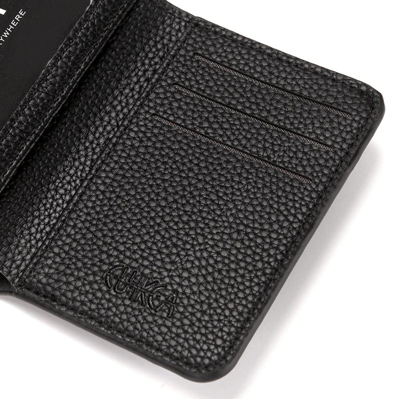 Fashion Pu Leather Men Wallet Mini Coin Purse Driver'S License Card Holder