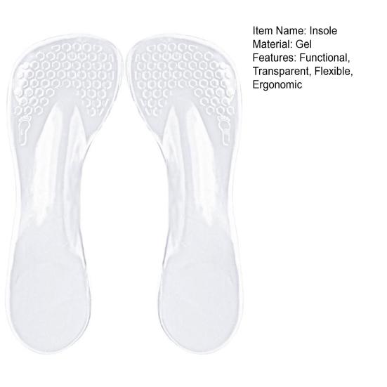 High Heel Cushion Insoles Self-Adhesive Gel Arch Support Insoles Feet And Arch Pain Relief Non-slip Shoe Insert Insoles for Sandal Flats High Heels