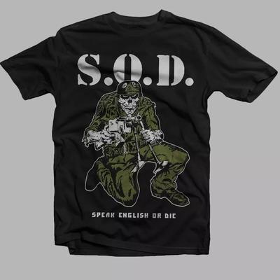 Редкие Штурмовики Смерти S.O.D. Говори по-английски или умри Хлопковая унисекс футболка