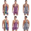 Men's One Piece Swimsuit Sleeveless Slim Fit Fitness Gym Sports Bodysuit Men Surfing Clothes