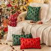 Christmas Sequins Plush Pillowcase Festive Christmas Tree Embroidery Pillowcase Living Room Sofa Cushion Cover Festive Decoration