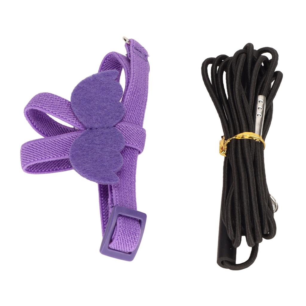 Bird Harness and Leash Super Light Adjustable Bite Resistant Parrot Harness Traction Rope with Cute
