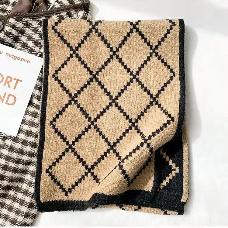 WTEMPO Women's Retro Elegant Printed Cold-proof Windproof Warm Scarves Outdoor Autumn Winter Casual Versatile Scarves