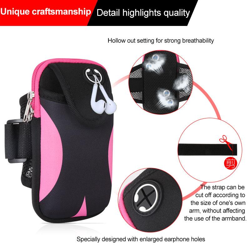 Mobile Phone Armband for Jogging iPhone 14 Pro Case IPhone15 Case for 13 iPhone Hand Bag Wrist Holder Diving Material Sports Bag 6