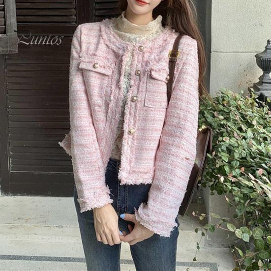 Женская куртка в стиле знаменитостей, короткая, с круглым вырезом, длинными рукавами, однобортный кардиган, рваное пальто, верхняя одежда осень-зима