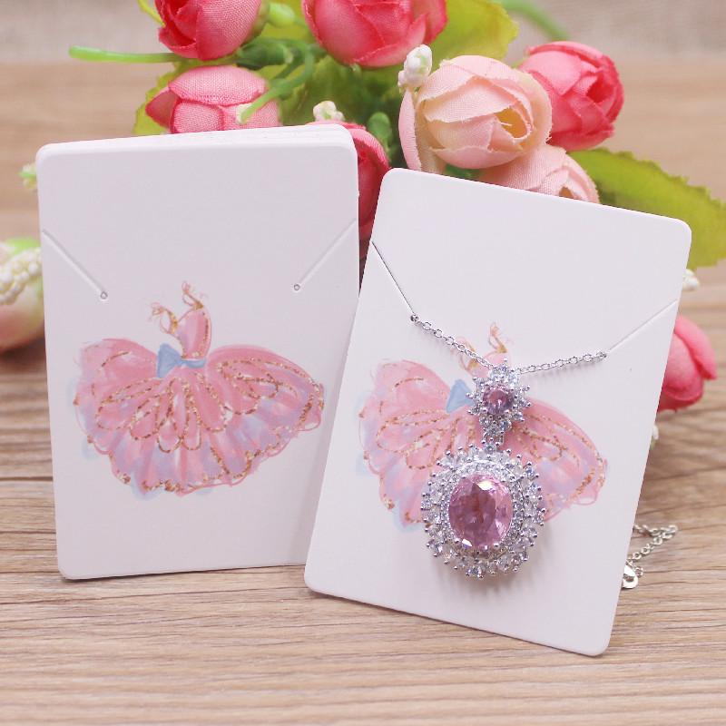 Zerong 50 шт. цветочных сережек и ожерелий, демонстрационные карточки, картонный набор ожерелий, кулон, упаковка, бирка, карточка 5x7 см