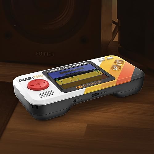 My Arcade Atari Pocket: Портативная видеоигровая система со 100 играми, 2,75-дюймовым цветным дисплеем, эргономичным дизайном