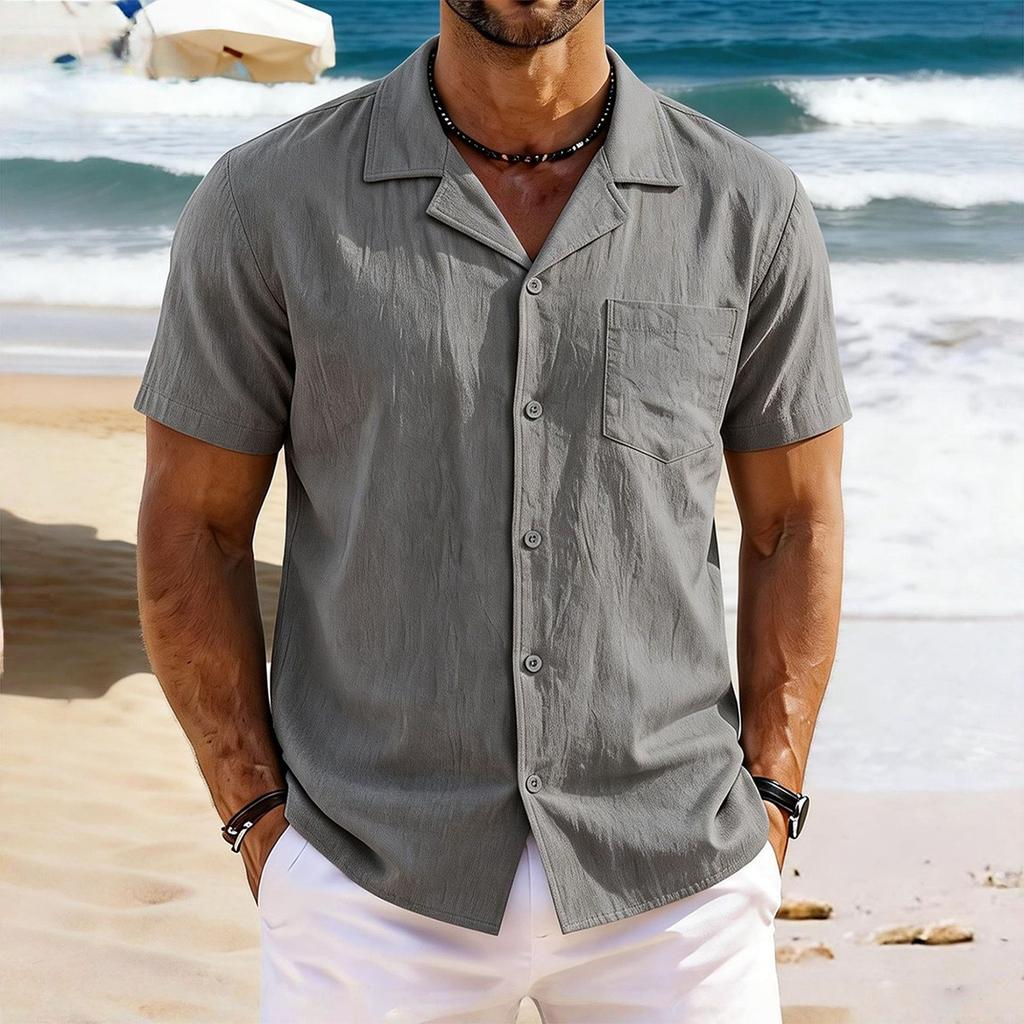 Men's Vintage Cotton And Linen Loose-fitting Shirt
