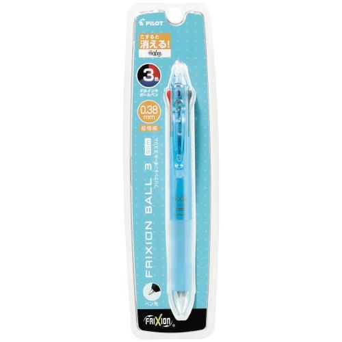 Трехцветная шариковая ручка Pilot, стираемая трением, Frixion Ball 3 Slim 0.38 Жемчужно-синяя PLKFBS60UFPL