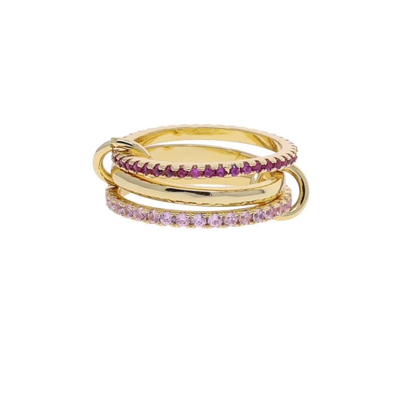 Stackable Zircon Rings Set High Quality Versatile Creative Womens Finger