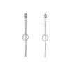 Earrings Ear Clip Korean Piercing Drooping Stick Sway Ring Stainless Idol Wear Stylish Both Ears One Ear Popular Accessories (ear Clip (2 Pieces for