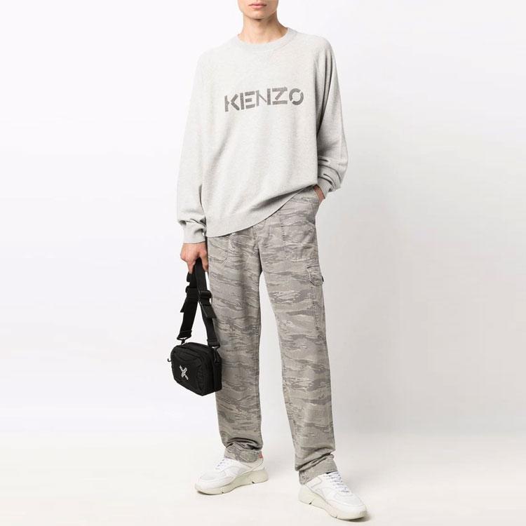 KENZO Sweaters Men's Gray Crew Neck Moderate Other FB65PU6333LB-93