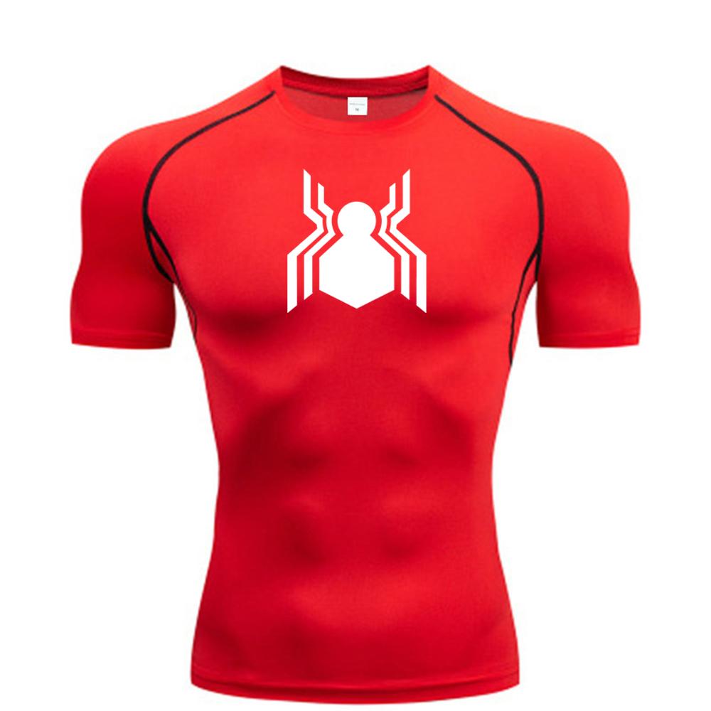 Spider Graphic Compression Shirts for Men Gym Workout Rash Guard Athletic Quick Dry Tshirts Tees Tops Undershirts Baselayers