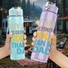 1PC My Aunt Cooler Than My Dad Text 750ml Color Plastic Sports Water Bottle Leakproof Flip Straw Lid Suitable for Sports Office Home Use