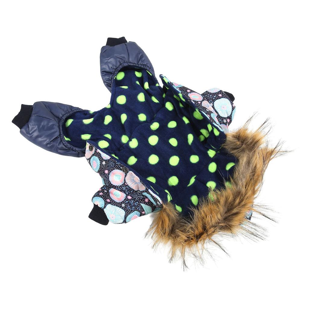 Зимнее пальто для собак, теплая утолщенная цельная куртка-пуховик с капюшоном для маленьких, средних и больших собак