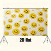 2D Bright Smile Face Pattern Backdrop for Outdoor Video & Photoshoot