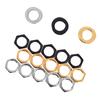 5Pcs Electric Guitar Output Input Jack Socket Nuts Washers Gaskets Part