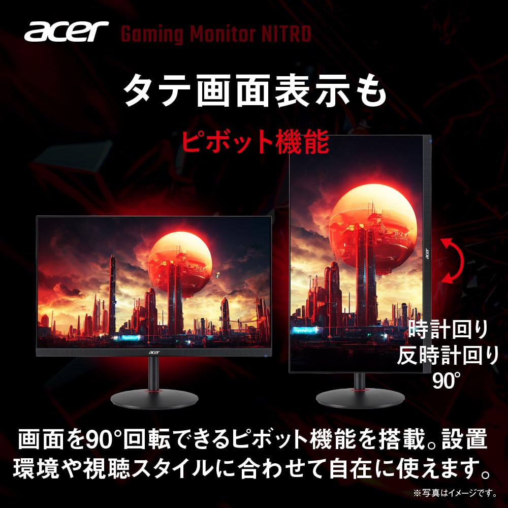 Acer Gaming Monitor Nitro High Color Gamut IPS Matte WQHD 170 Гц Delta Less than E1 VESA DisplayHDR 400 HDMI DisplayPort Регулировка высоты Поворот