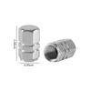 4pcs Car Tire Valve Cap Aluminum Alloy Valve Cap Valve Core Cap Tire Cap Auto Assembly (Silver)