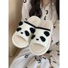 Льняные тапочки Panda для женщин и мужчин, четыре сезона, для дома, нескользящая мягкая подошва, милые тапочки для пар
