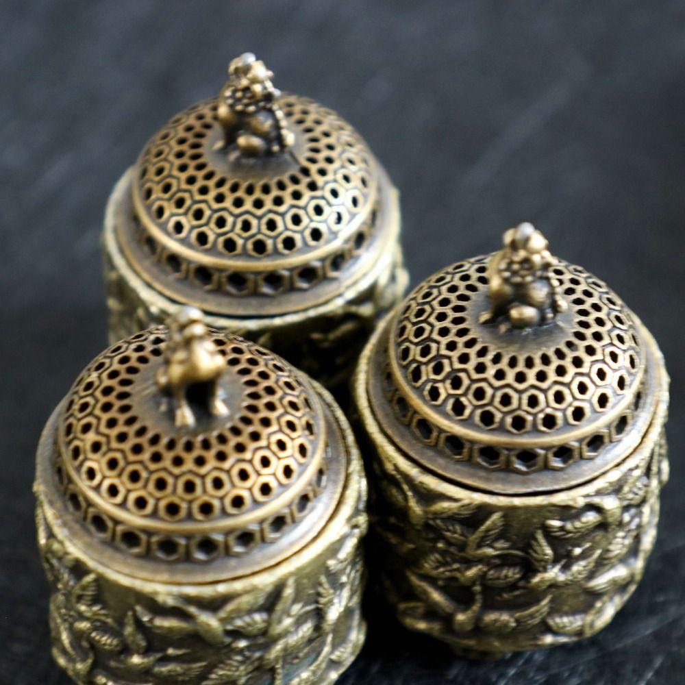 Zinc Zinc Zinc Alloy Tripod Zinc Zinc Alloy Incense Tray Tripod Buddha Incense Tray Retro Crane Incense Holder Office