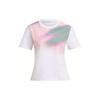 Футболка с вышитым логотипом Originals Tie-Dye Print Round Neck Short Sleeve Women T Shirts White GN3261